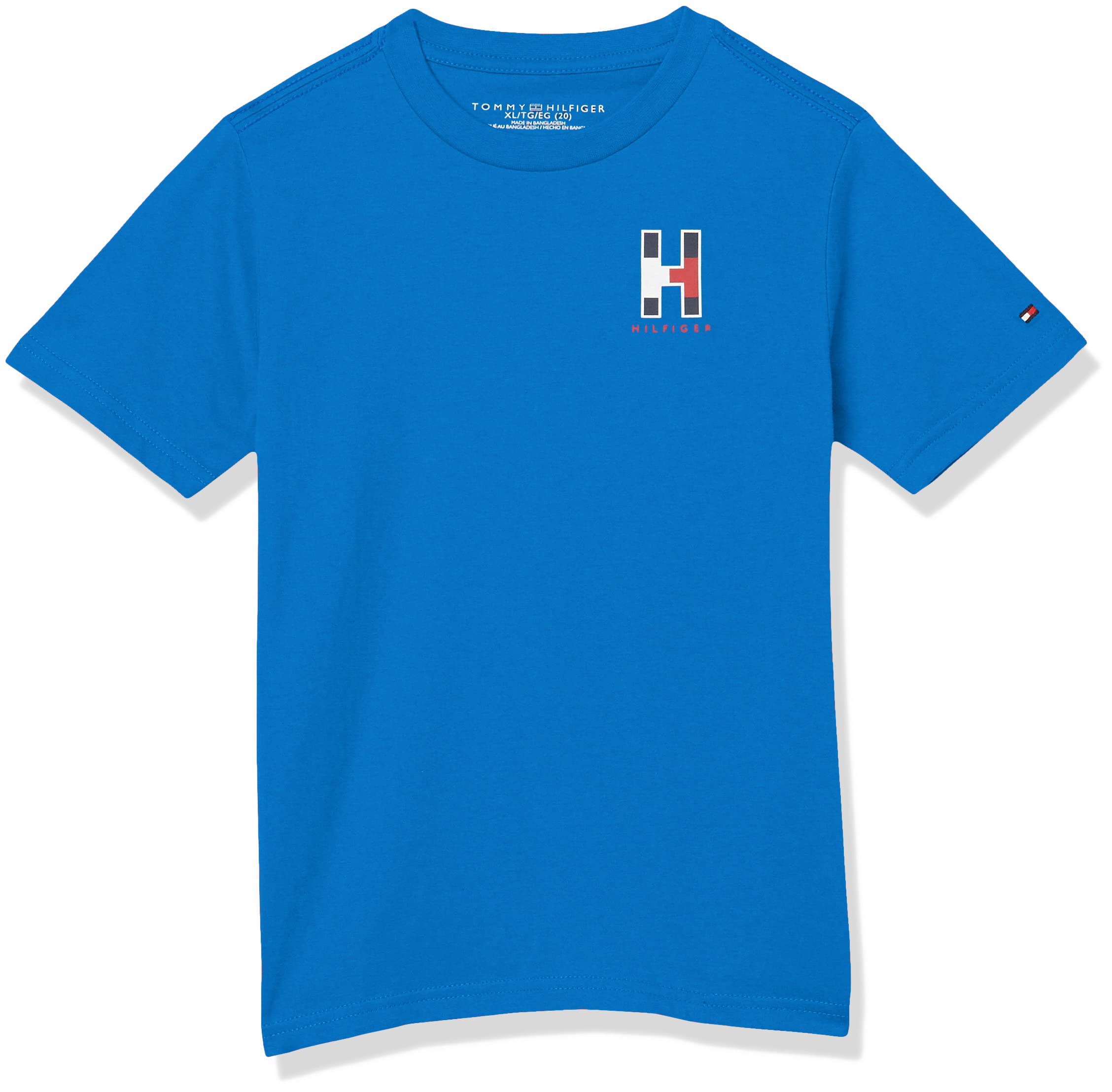 Tommy Hilfiger Boys' Short Sleeve Solid Matt Crew Neck T-Shirt, Soft, Comfortable, Relaxed Fit